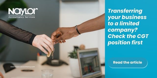 Transferring your business to a limited company? Check the CGT position first